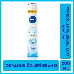 Nivea Kadın Sprey Deodorant Fresh Natural Ter ve Ter Kokusuna Karşı 48 Saat Deodorant Koruması 200 ml