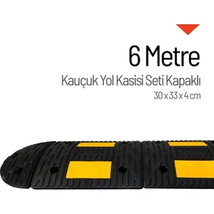 Kauçuk Hız Kesici Set Kapaklı, Yol Kasisi 6 metre - EKO