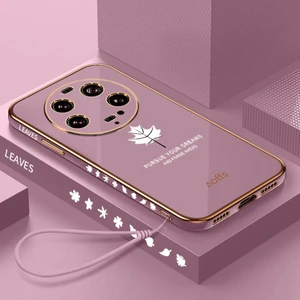 Xiaomi 13ULTRA Cep Telefonu Kılıfı Elektroliz Akçaağaç Yaprağı Her Şey Dahil Düşmeyi Önleyici Yumuşak Silikon Koruyucu Kılıf (Yurt Dışından)