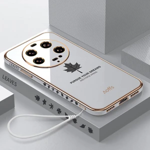 Xiaomi 13ULTRA Cep Telefonu Kılıfı Elektroliz Akçaağaç Yaprağı Her Şey Dahil Düşmeyi Önleyici Yumuşak Silikon Koruyucu Kılıf (Yurt Dışından)