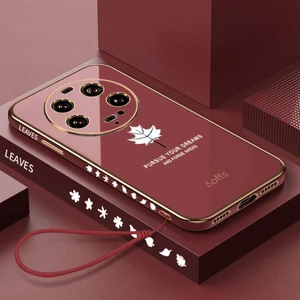 Xiaomi 13ULTRA Cep Telefonu Kılıfı Elektroliz Akçaağaç Yaprağı Her Şey Dahil Düşmeyi Önleyici Yumuşak Silikon Koruyucu Kılıf (Yurt Dışından)