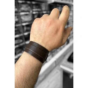 Boyu Ayarlanabilir Metal Tokalı Erkek Deri Bileklik adb13-2