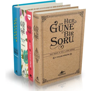 Her Güne Bir Soru - Günlük Yıllık Anı Ajanda Defter Ciltli 4 Kitap Set – Anılarınızı Biriktirin