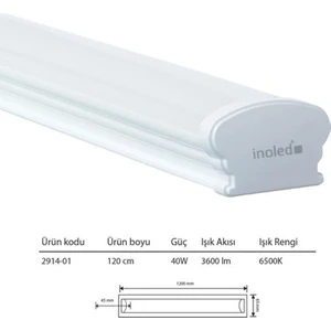 40W LED Etanj Armatür (BEYAZ-6500K)