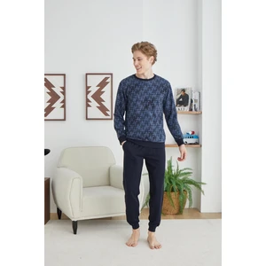 8041 Erkek Kışlık O Yaka Pijama Takım