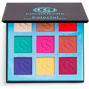 Cocosh She Colorful 9 Renk Göz Farı Paleti, Yüksek Pigmentasyon, Topaklanmaz, Kolay Dağılım