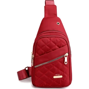 Kadınların Yeni Kore Tarzı Basit Çok Katmanlı Nakış Büyük Kapasiteli Göğüs Çantası (Yurt Dışından)