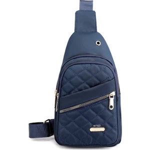 Kadınların Yeni Kore Tarzı Basit Çok Katmanlı Nakış Büyük Kapasiteli Göğüs Çantası (Yurt Dışından)