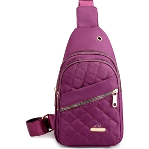 Kadınların Yeni Kore Tarzı Basit Çok Katmanlı Nakış Büyük Kapasiteli Göğüs Çantası (Yurt Dışından)