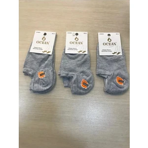 Ocean Modal Dikişsiz Görünmez Topuktan Sıyrılma Yapmayan Üçlü Paket Spor Ayakkabı Çorabı