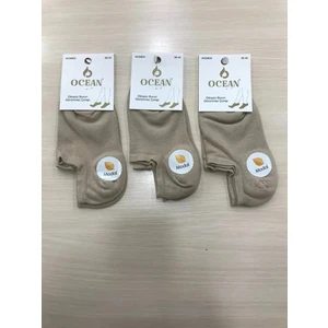 Ocean Modal Dikişsiz Görünmez Topuktan Sıyrılma Yapmayan Üçlü Paket Spor Ayakkabı Çorabı