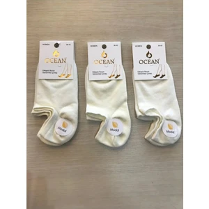 Ocean Modal Dikişsiz Görünmez Topuktan Sıyrılma Yapmayan Üçlü Paket Spor Ayakkabı Çorabı