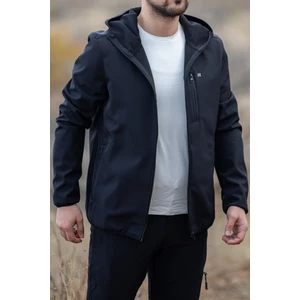 Huğlu Outdoor Siyah Kapüşonlu Softshell Mont