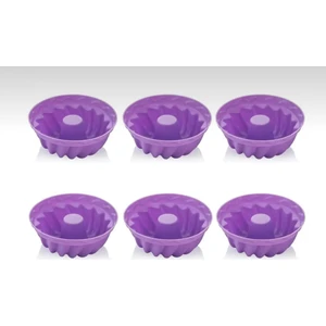 Pink Rose Bybirgül Lila-Mor 12 Li Silikon Mini Kek Kalıbı,muffin Kalıbı 12 Adetl