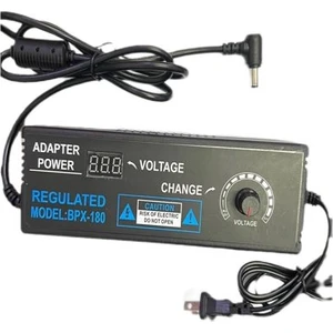 Powermaster PM-22381 3 Volt 12 Volt 10 Amper Ayarlanabilir Kademeli Adaptör 5.5 2.5 Uçlu