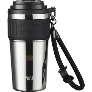 Tkk Yeni Koleksiyon 630ML Pipetli / Pipetsiz Kullanım Askılı Paslanmaz Çelik Termos Kahve Mug Matara