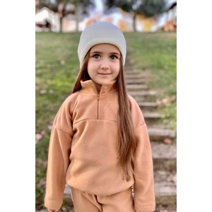 Triko Bere Hediyeli Kışlık Fermuarlı Polar Takım