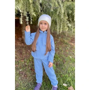 Triko Bere Hediyeli Kışlık Fermuarlı Polar Takım