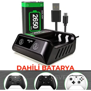 Xbox Kol Gamepad Şarj Edilebilir Piller 2650mAh Xbox One / S / X  Serisi Kol Uyumlu Şarj İstasyonu