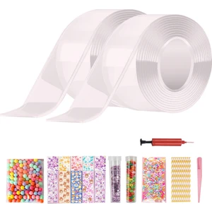 Pet Nano Tutkal Yoğurma Müzik Üfleme Kabarcık Tam Set Nano Bant Çift Taraflı Macun Üfleme Kabarcık Dekompresyon Oyuncak B (Yurt Dışından)