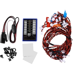 12 LED Yanıp Sönen Parlak Işık Strobe Lambaları Kiti Sistemi 1/10 1/8 Tamıya Eksenel SCX10 Traxxas Trx4 Rc Paletli Dift Araba (Yurt Dışından)