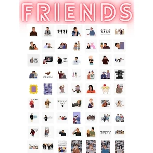 Etiketçi Paşa Friends Temalı Sticker Etiket Set - Ross, Rachel, Chandler, Monica, Joey, Phoebe