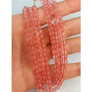 Yaşam Tohumu Gül Kuvars Taşı Dizi 4-4.5mm Aralığı