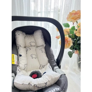 More And Mori Bebek %100 Pamuk Poplin Puset Minderi_ Koyun Desenli