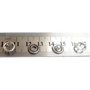 9,5 mm Tırnaklı Klikıt Çıtçıt 4'lü Set - Paslanmaz Çelik - 250 Takım