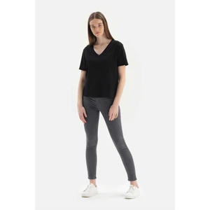 Antrasit Denim Push-Up Tayt