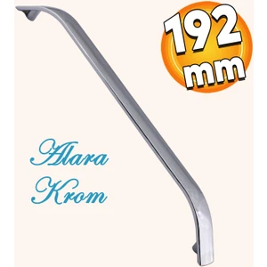 Alara Mobilya Mutfak Dolabı Çekmece Dolap Kapak Kulpu Düz Metal Kulp Kulpu 192 mm Krom