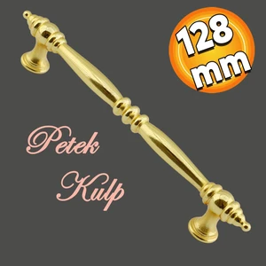 Petek Ayder Mobilya Mutfak Dolabı Çekmece Dolap Kapak Kulpu Düz Metal Kulp Kulpu 128 mm Altın