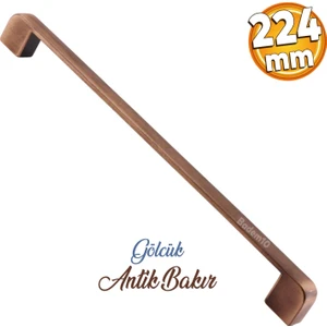Gölcük Oval (224 mm - 22.4 cm) Metal Antik Bakır Mobilya Mutfak Çekmece Dolap Dolabı Kapak Kulbu Kulpu Kulpları