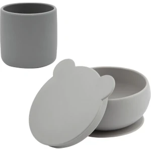 Oioi Kapaklı Kase Powder Grey & Mini Bardak