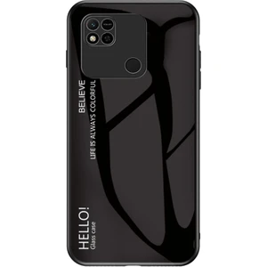 4U Sky Xiaomi Redmi Için 10A Gradyan Renk Temsilli Cam Kılıf Sabit Pc Yumuşak Tpu Çerçeve Çekmeye Dayanıklı Kapak Kabuk Black (Yurt Dışından)