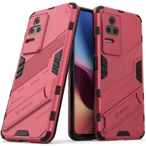 4U Sky Xiaomi Redmi K50 PRO/K50 Hard Pc+Yumuşak Tpu Şok Geçirmez Cep Telefonu Kasası Kickstand Cover-Rose (Yurt Dışından)