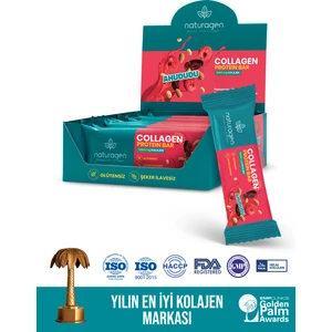 (Collagen) Protein Bar Ahududulu Glutensiz,Sağlıklı Atıştırmalık 35 gr X 12 Adet