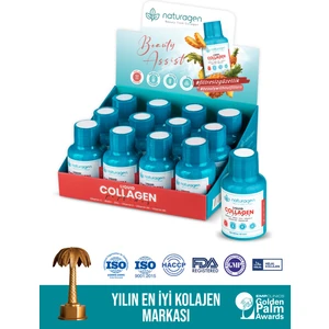 Ananas Aromalı Likit Collagen Shot 60 ml X12 Adet Şişe(Tip 1 & Tip3 Hidrolize Sıvı Collagen)