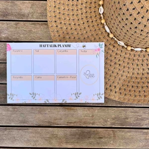Bee Notes Pembe Renkli Haftalık Planlayıcı To Do List