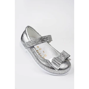 Açık Gümüş Çatlak Kız Bebe Ayakkabı