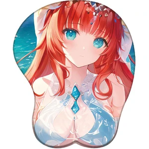 Happy World Shopping Genshin Etki 3D Silikon Mousepad Raiden Shogun Yae Miko Kokomi Bilek Desteği Mouse Pad Anime Oyunu Bilek Dinlenme Fare Mat (Yurt Dışından)