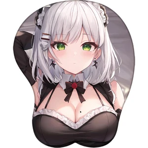 Happy World Shopping Genshin Etki 3D Silikon Mousepad Raiden Shogun Yae Miko Kokomi Bilek Desteği Mouse Pad Anime Oyunu Bilek Dinlenme Fare Mat (Yurt Dışından)