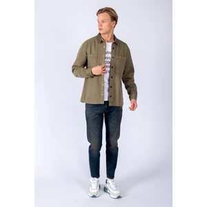 Lee Cooper Karela 2 Erkek Dokuma U.kol Gömlek Haki