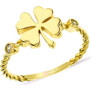 ÇGK KUYUMCULUK  Yonca Çıtır Altın Yüzük CGKYZK0175