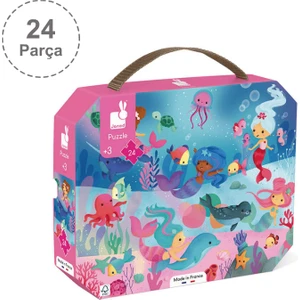 24 Parça Çantalı Puzzle - Deniz Kızı
