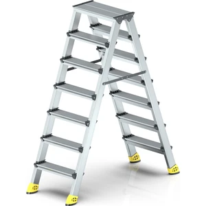 7+7 Lüx Çift Çıkışlı Alüminyum Merdiven