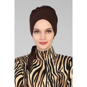 Aisha's Design Kuşaklı Penye Bone Kahve