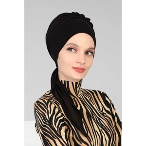 Aisha's Design Kuşaklı Penye Bone Siyah