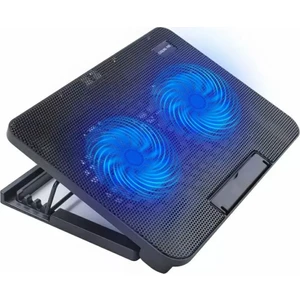 N99 Çift Fanlı Laptop Soğutucu Mavi LED Işıklı Ayarlanabilir Dizüstü Notebook Bilgisayar Stand 17" Uyumlu