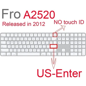 US-A2520 No Id Klavye Kapağı 2021 Yeni iMac M1 24 Inç Kablolu Apple Magic Klavye Dokunmatik Id ile A2520A2449 A2450 A1243 A1843 A1644 MB110LL/B (Yurt Dışından)